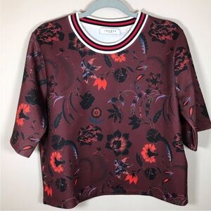 Sandro top short sleeve floral M